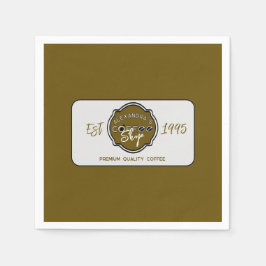 プロフェッショナルコーヒーショップロパーソナライズされたゴ スタンダードカクテルナプキン
