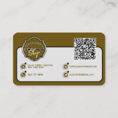 プロフェッショナルコーヒーショップロパーソナライズされたゴ 名刺 (裏面)