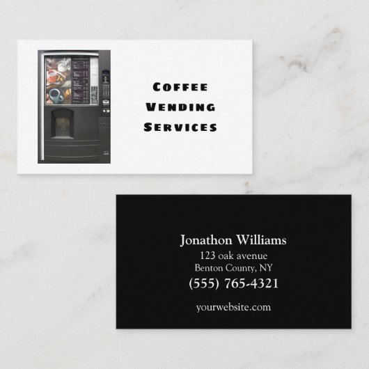 プロフェッショナルコーヒー自動販売機サービス 名刺 (正面/裏面)