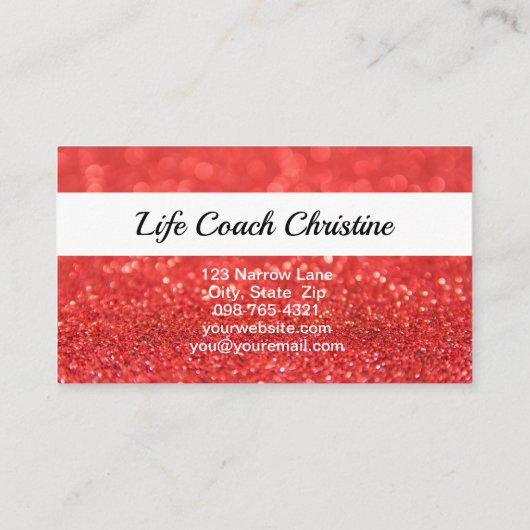 プロフェッショナルコーフェイクルグリッターカスタム写真QR 名刺 (裏面)