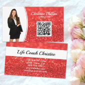 プロフェッショナルコーフェイクルグリッターカスタム写真QR 名刺