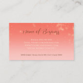 プロフェッショナルコーラルピンクミニマルの微妙な輝き 名刺 (裏面)