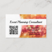 プロフェッショナルコーラル《写真》ぼけ味スパークルカスタムー写真QR 名刺 (裏面)