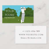 プロフェッショナルゴルフインストラクターコーチゴルファートレンディー 名刺 (正面/裏面)