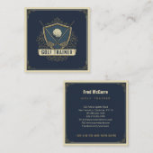 プロフェッショナルゴルフトレーナーレッスン スクエア名刺 (正面/裏面)