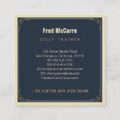 プロフェッショナルゴルフトレーナーレッスン スクエア名刺 (裏面)