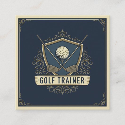 プロフェッショナルゴルフトレーナーレッスン スクエア名刺 (正面)