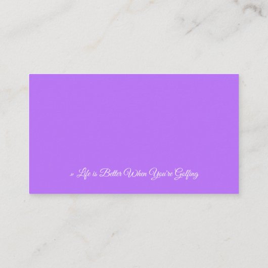 プロフェッショナルゴルフトレーナー |イニシャル名刺 名刺 (裏面)