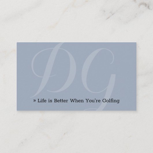プロフェッショナルゴルフトレーナー |イニシャル 名刺 (裏面)