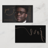 プロフェッショナルゴールデンシグネチャーモノグラム写真 名刺 (正面/裏面)