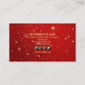 プロフェッショナルゴールデンバードハート赤シャイニー素朴 名刺 (裏面)