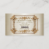 プロフェッショナルゴールデン華美長方形ディモンドフローラ 名刺 (裏面)