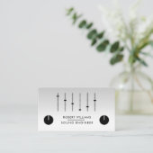 プロフェッショナルサウンドエンジニアミュージックDJオーディオコントロール 名刺 (スタンド正面)