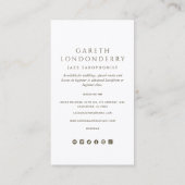 プロフェッショナルサクソフォン&サクソフォン音楽先生 名刺 (裏面)