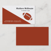 プロフェッショナルサッカーのコーチ選手 名刺 (正面/裏面)