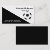 プロフェッショナルサッカーのコーチ選手 名刺 (正面/裏面)