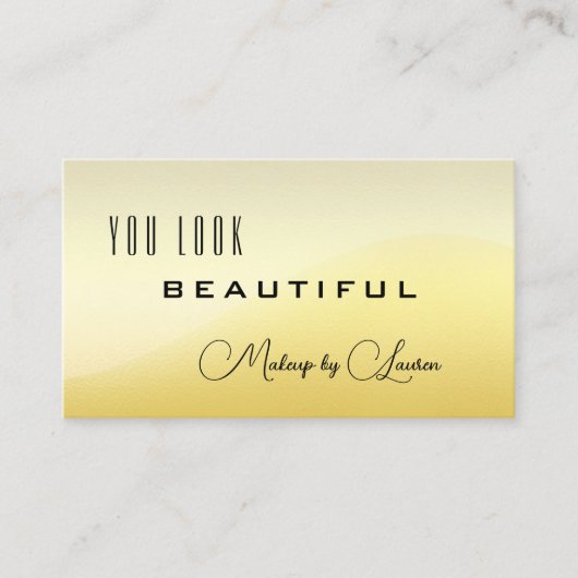 プロフェッショナルサニーライト金ゴールドQRコード美しい 名刺 (正面)