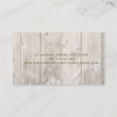 プロフェッショナルサボテン、花、木の質感 名刺 (裏面)