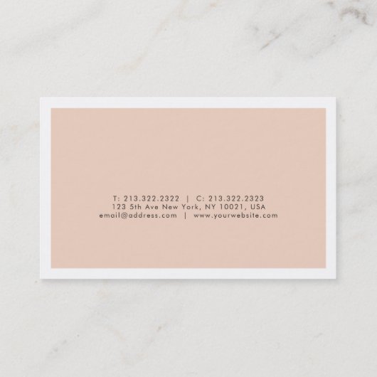 プロフェッショナルサロンエレガントモダンクリエイティブデザイン 名刺 (裏面)