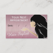 プロフェッショナルサロンスタイリストアポイントメントカード 予約カード (正面)