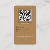 プロフェッショナルサロンタンブラウンベージュキュートインスタグラム 名刺 (裏面)