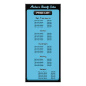 プロフェッショナルサロンロゴを追加キュートなサービス＆価格 ラックカード (正面)