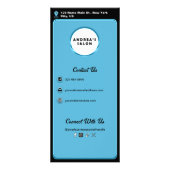 プロフェッショナルサロンロゴを追加キュートなサービス＆価格 ラックカード (裏面)