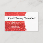 プロフェッショナルサンゴグリッターカスタム写真 名刺 (裏面)