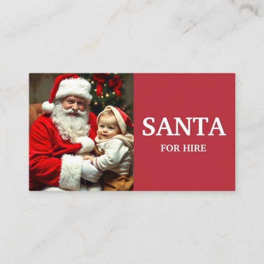 プロフェッショナルサンタの写真の採用 名刺 (正面)