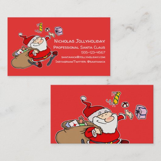 プロフェッショナルサンタクローおもしろいスの非公式漫画 名刺 (正面/裏面)