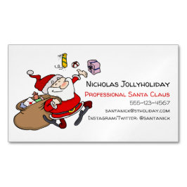 プロフェッショナルサンタクロースおもしろいインフォーマルマンガ マグネット名刺