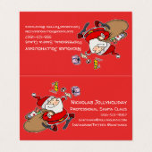 プロフェッショナルサンタクロースおもしろいインフォーマルマンガ 名刺 (外部フラット)