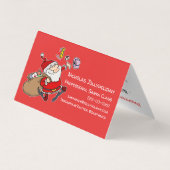 プロフェッショナルサンタクロースおもしろいインフォーマルマンガ 名刺 (裏面)