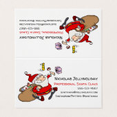 プロフェッショナルサンタクロースおもしろいインフォーマルマンガ 名刺 (外部フラット)