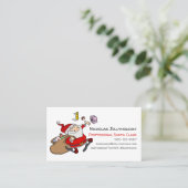 プロフェッショナルサンタクロースおもしろいインフォーマルマンガ 名刺 (スタンド正面)