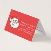 プロフェッショナルサンタクロースおもしろいインフォーマルマンガ 名刺 (裏面)