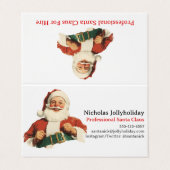 プロフェッショナルサンタクロースレトロヴィンテージ非公式 名刺 (外部フラット)