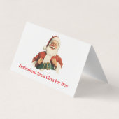 プロフェッショナルサンタクロースレトロヴィンテージ非公式 名刺 (裏面)