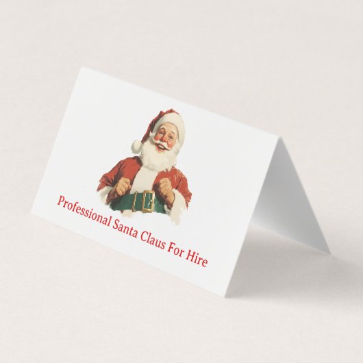 プロフェッショナルサンタクロースレトロヴィンテージ非公式 名刺 (裏面)