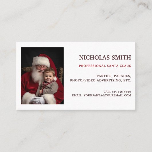 プロフェッショナルサンタクロース写真 名刺 (正面)