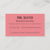 プロフェッショナルサンタクロース名刺 名刺 (裏面)