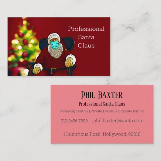 プロフェッショナルサンタクロース名刺 名刺 (正面/裏面)