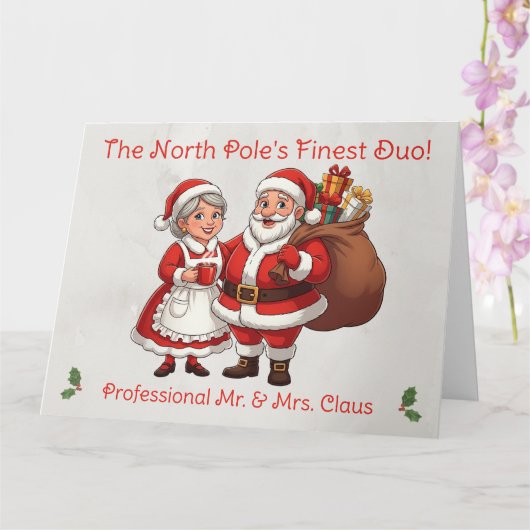 プロフェッショナルサンタ名刺メールミスター&ミセスクロース カード (蘭)
