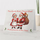 プロフェッショナルサンタ名刺メールミスター&ミセスクロース カード (正面)