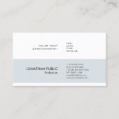 プロフェッショナルシお洒落ックアポイントメントリマインダープレーン 予約カード (正面)