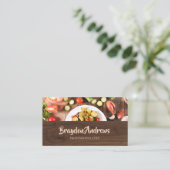 プロフェッショナルシェフウッドフードケータリング 名刺 (スタンド正面)