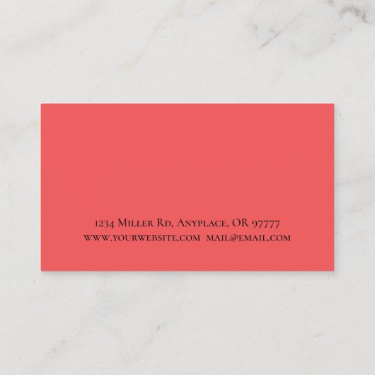 プロフェッショナルシェフフードケータリングサービス 名刺 (裏面)