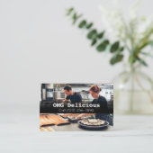 プロフェッショナルシェフ調理師フード料理レストラン 名刺 (スタンド正面)