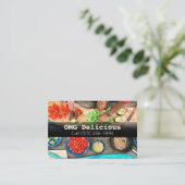 プロフェッショナルシェフ調理師フード料理レストラン 名刺 (スタンド正面)