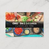 プロフェッショナルシェフ調理師フード料理レストラン 名刺 (正面)